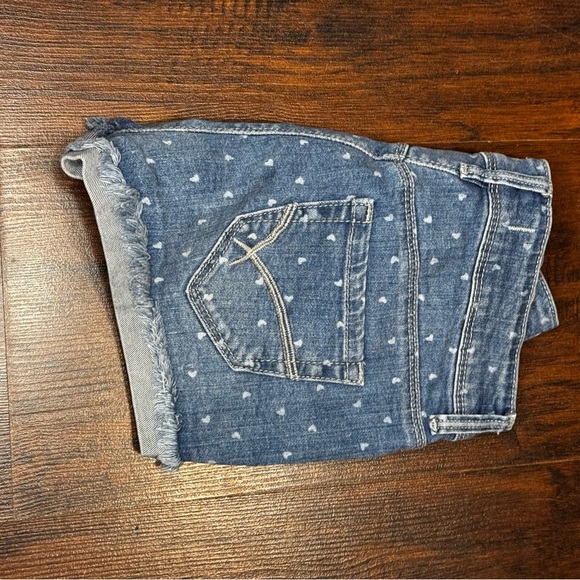 Bullhead Blue Jean Short Shorts with White Dots - Picture 2 of 8